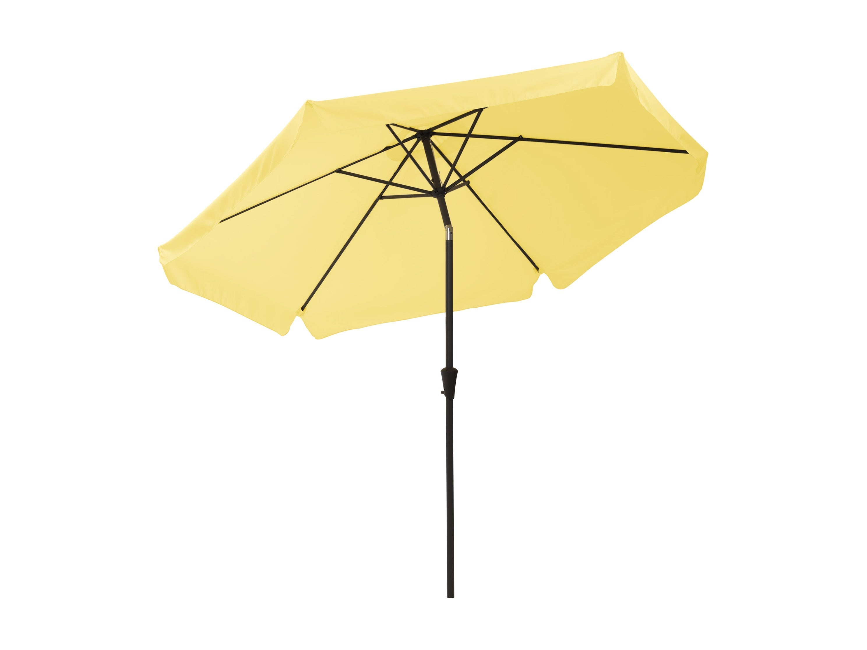 10ft Round Yellow Patio Umbrella - Outdoor Sun Shade for Pool, Garden, and Backyard - Waterproof & Windproof Cantilever Umbrella with Crank Handle