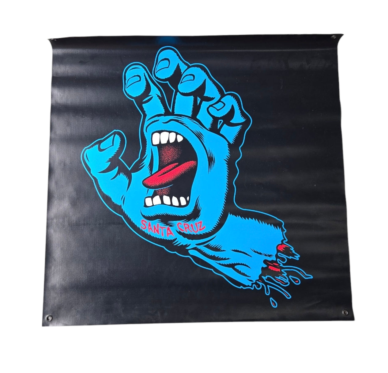 Santa Cruz Screaming Hand Banner 36x36 Inches - Punk Rock Wall Art for Skateboard Room & Teen Bedroom Decor