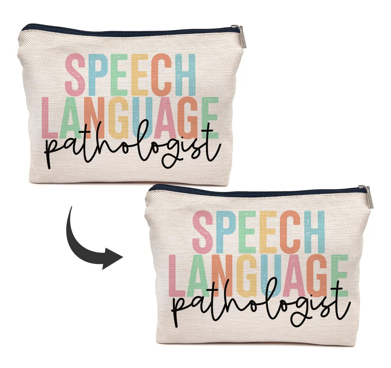 Speech Language Pathologist Makeup Bag - IWXYI SLP Gift Zipper Pouch for Travel & Toiletry | Perfect for Therapists, Students & Healthcare Professionals