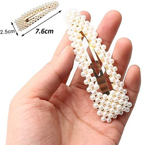 SUNBIRD Pearl Hair Clips Set - 12pcs Acrylic Resin Decorative Bobby Pins, Barrettes & Hairpins for Women & Girls - Elegant Hair Accessories for Weddings, Parties & Everyday Wear