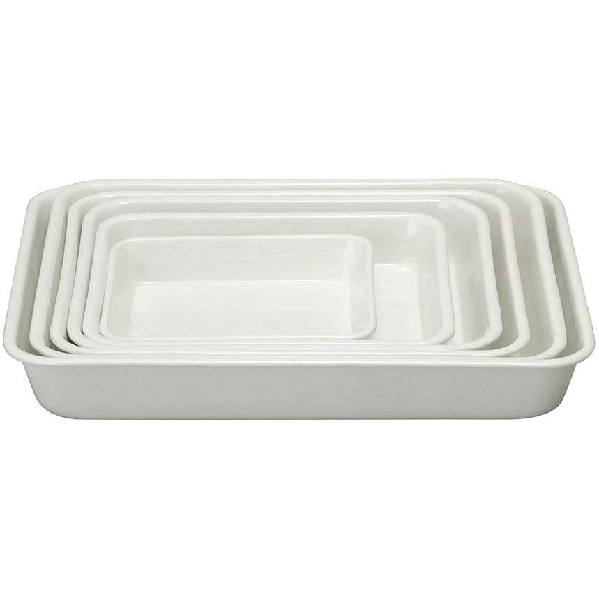 Premium Japanese White Enamel Tray - Noda Horo VA 27W Series | Elegant Serving Tray for Tea Ceremony, Dessert Presentation & Home Decor