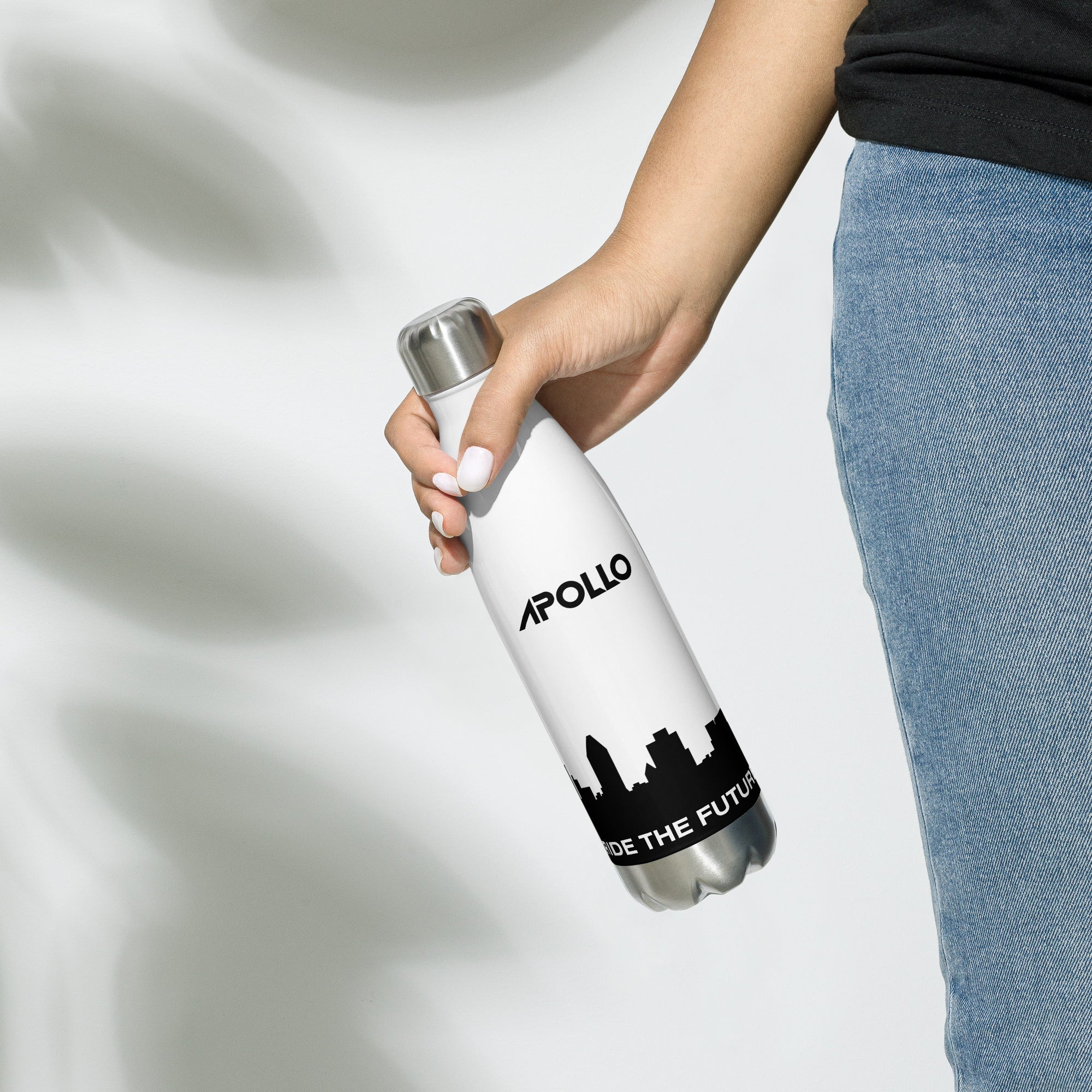 Apollo Skyline Stainless Steel Water Bottle - 24oz Insulated, Leak-Proof, BPA-Free - Perfect for Gym, Hiking, Travel & Outdoor Activities