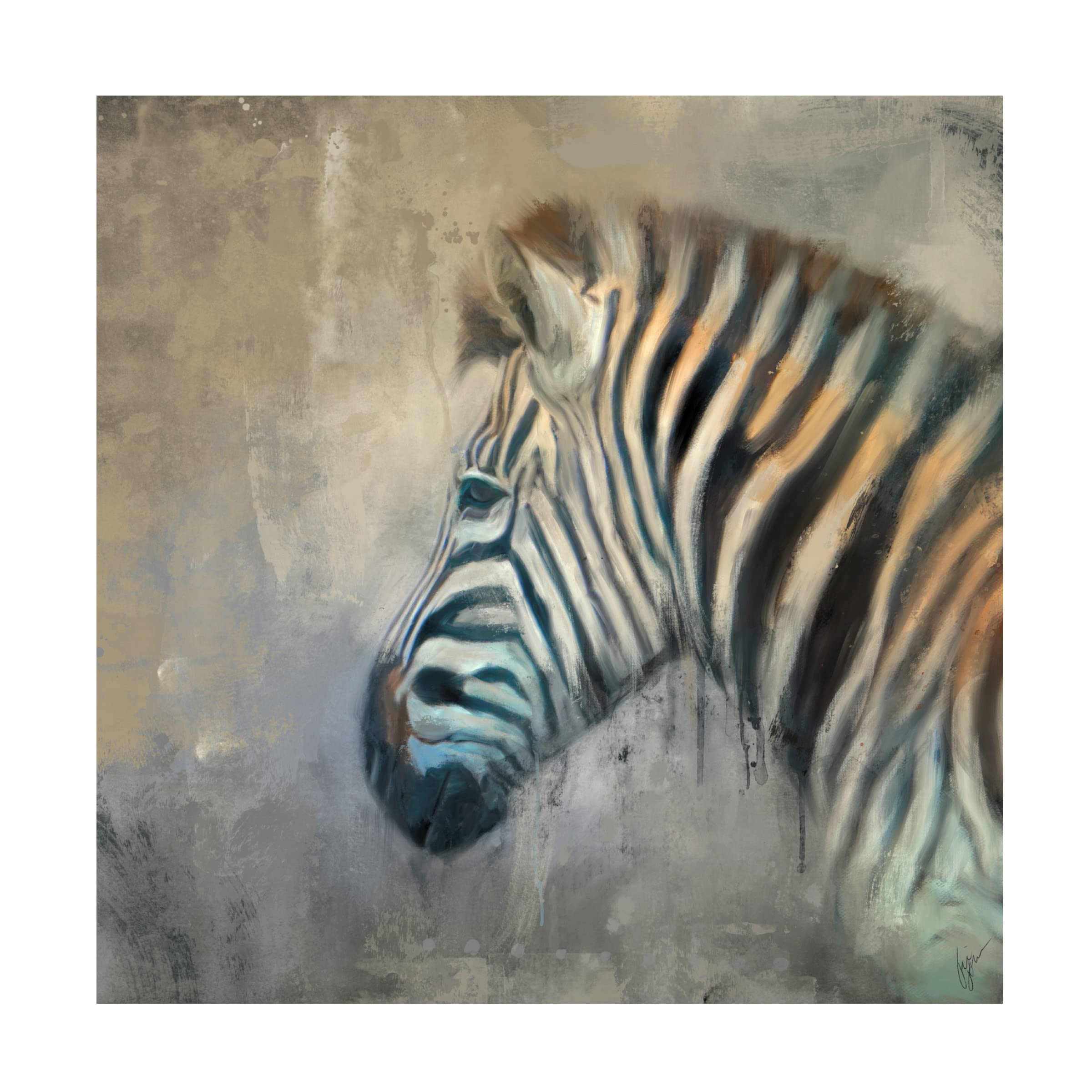Trademark Fine Art 'Pondering Life' by Jai Johnson - 35x35 Inch Canvas Wall Art - Modern Home Decor for Living Room, Bedroom & Office