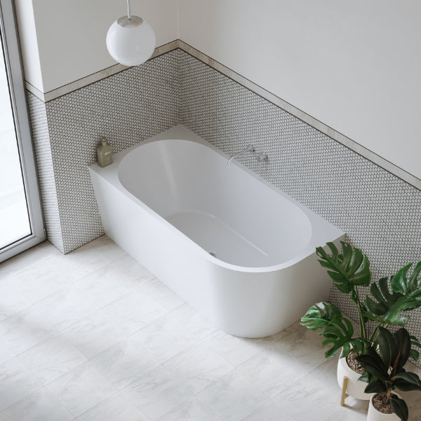 Bao Bon 1700mm Corner Bathtub - Freestanding Acrylic Soaking Tub with Non-Slip Surface for Small Bathrooms, Spa Relaxation & Modern Home Decor