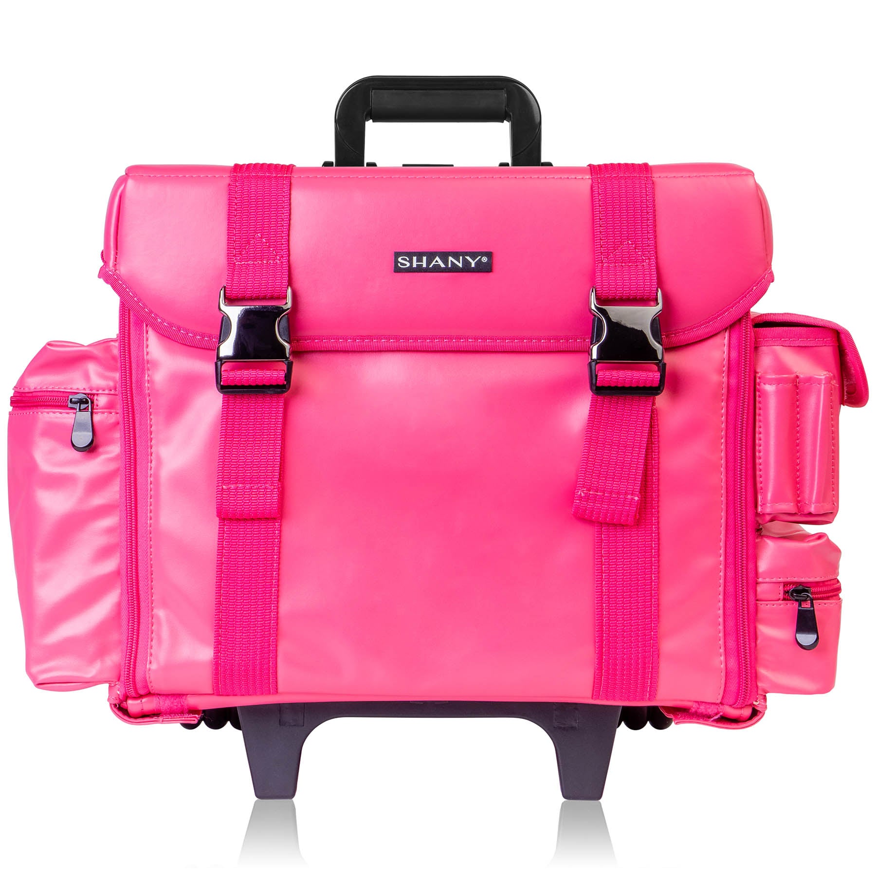 Professional Makeup Artist Rolling Trolley Case - Portable Cosmetic Organizer with Free Mesh Bags for Beauty Tools & Supplies | Perfect for Salon, Bridal, and Mobile Makeup Services