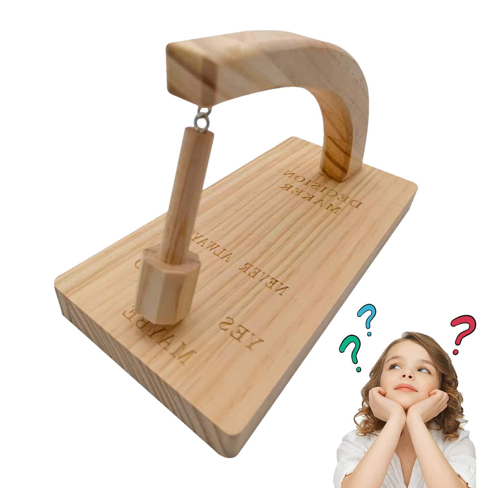Magnetic Decision Maker Toy - Wooden Swing Pendulum for Indecisive Moments | Fun & Stress-Relief Gift for Office, Home, or Party Games