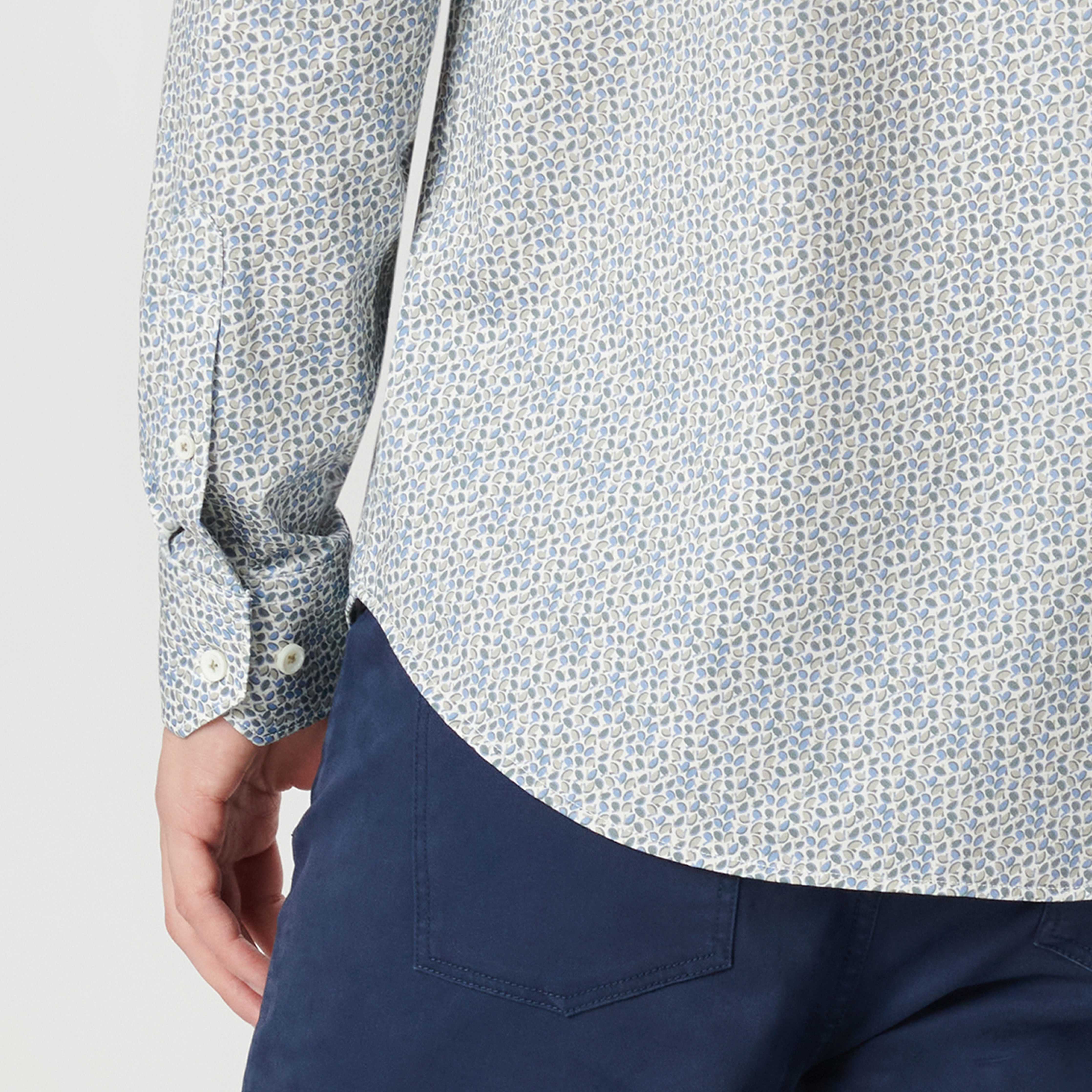 James Abstract Print Cotton Shirt for Men - Soft Breathable Casual Button Down Shirt - Perfect for Office, Date Night & Summer Outfits