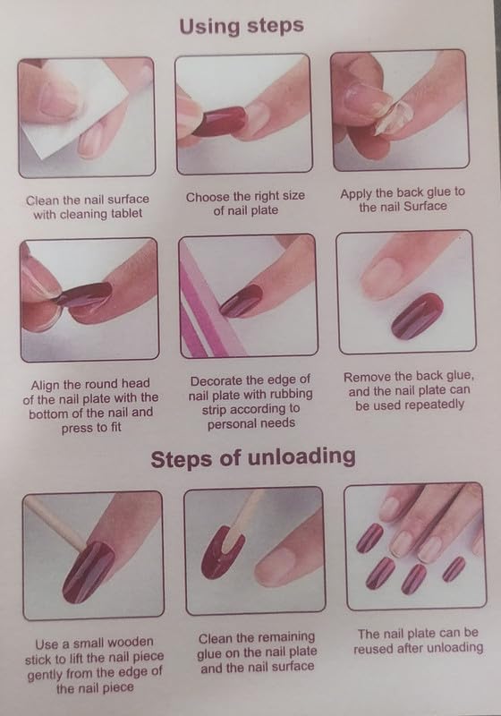 CHAND BEAUTY STUDIO French Artificial Nails with Stickers - Trendy Press on Nails for Women, Elegant Fake Nails Set in Peach Color - Perfect for Parties, Weddings & Special Occasions