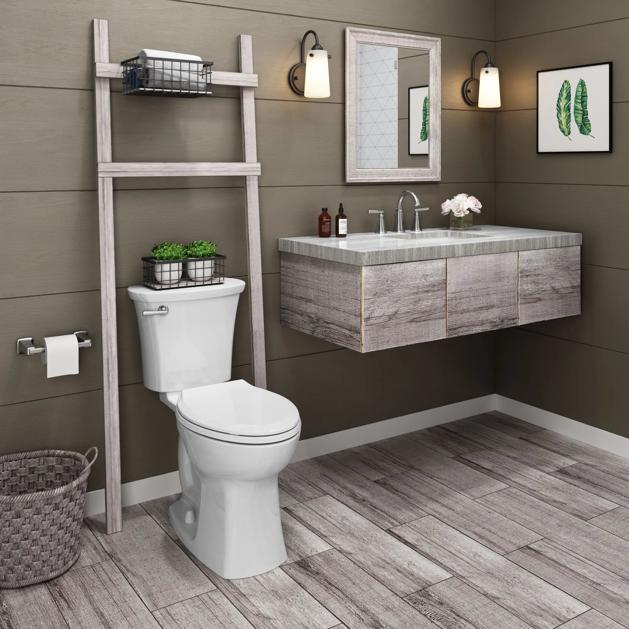 Edgemere Two-Piece 1.28 GPF/4.8 LPF Water-Saving Elongated Toilet with Soft-Close Seat - Perfect for Modern Bathrooms & Small Spaces