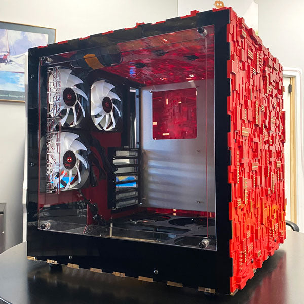 Star Trek Borg Cube ATX RED Edition - Gaming PC Case for Custom Builds | High Airflow Design | Ready to Ship | Perfect for Sci-Fi Fans & Gaming Setups