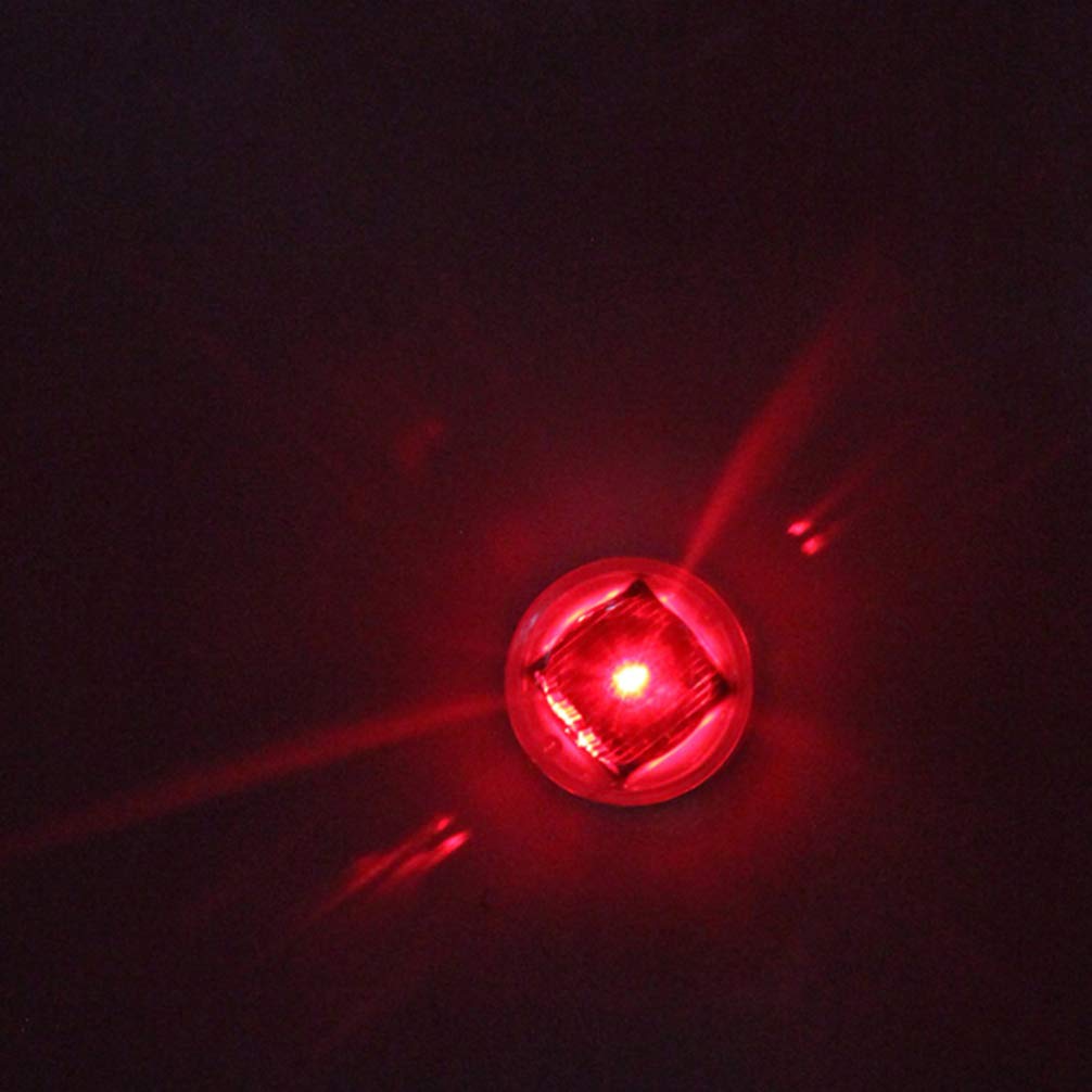 Solar Deck Lights - Outdoor LED Step Lights for Garden Pathway & Stairs (Red Light) - Solar Landscape Lighting