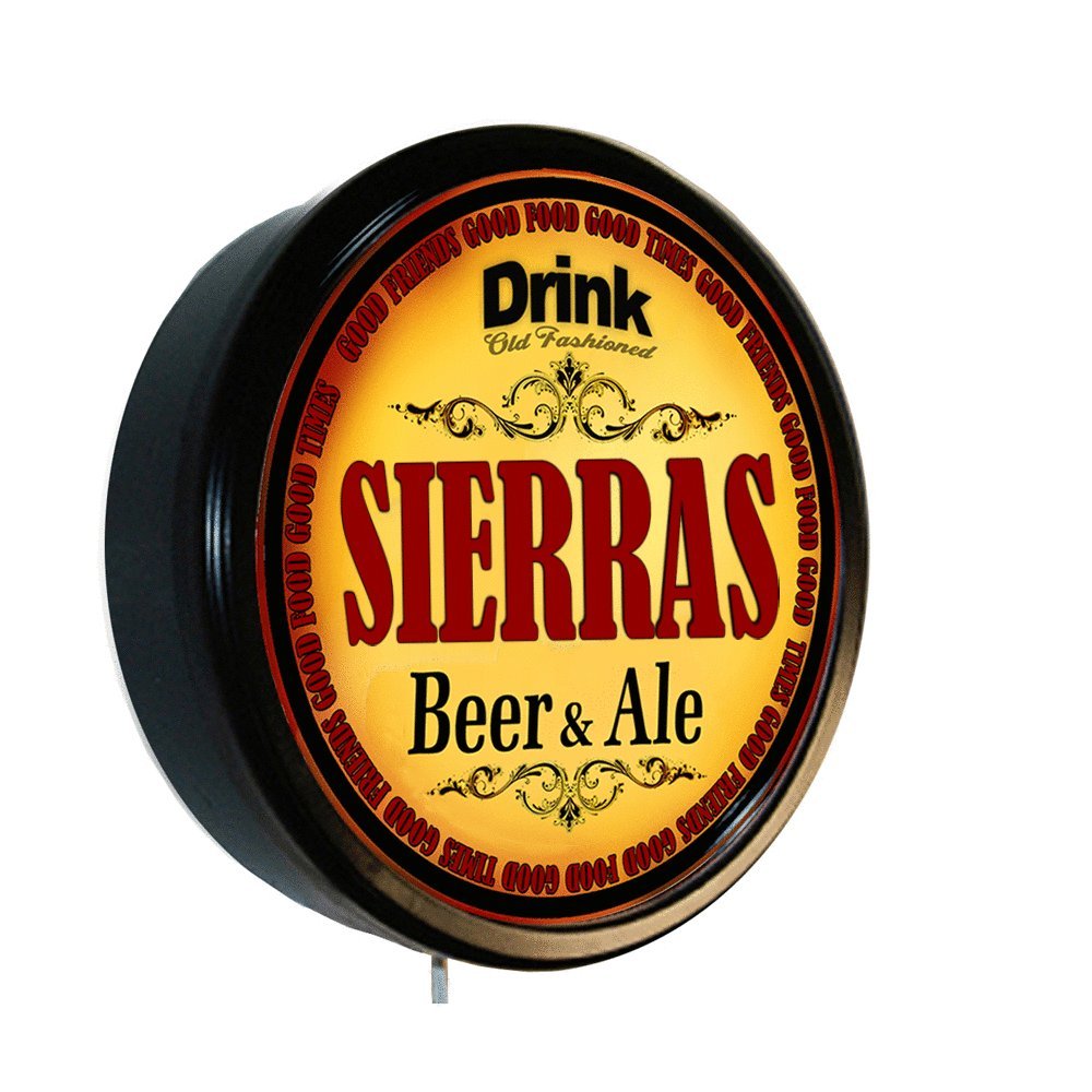 Vintage Sierra Beer & Ale Cerveza Lighted Wall Sign - Retro Bar Decor for Home, Pub, or Man Cave - Perfect for Beer Lovers & Collectors
