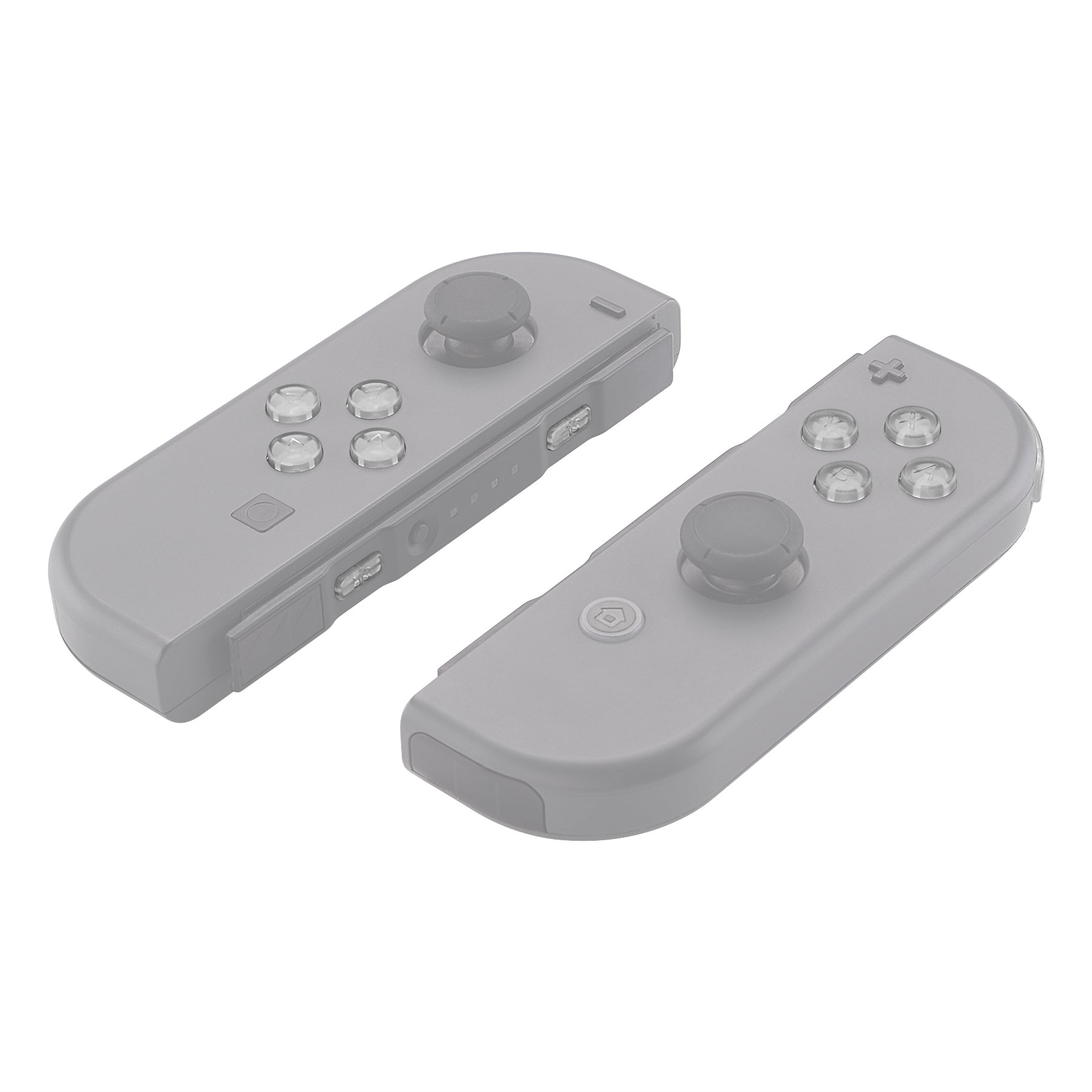 eXtremeRate Clear Replacement ABXY Buttons & Triggers for Nintendo Switch JoyCon & OLED JoyCon - Full Repair Kit with Tools (Shell Not Included) - Perfect for DIY Controller Repair and Customization