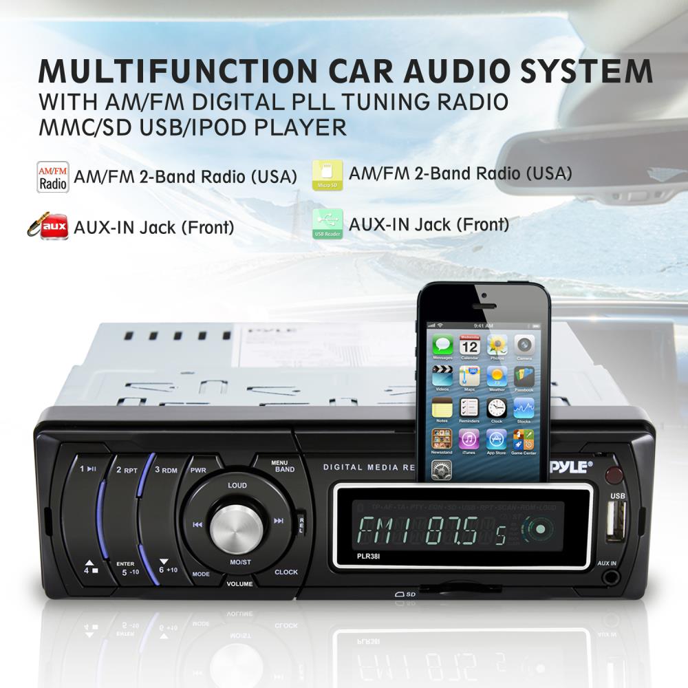 Detachable Face Car Stereo Receiver with Bluetooth - AM/FM Radio, USB Port & MP3 Playback - Perfect for Road Trips & Daily Commutes