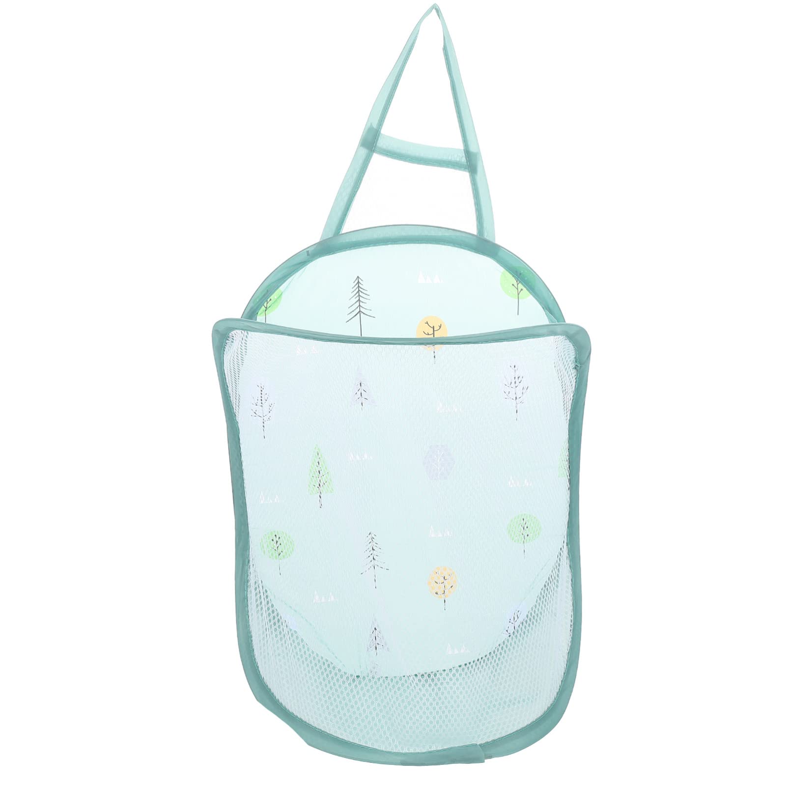 Foldable Wall Mounted Laundry Hamper - Mesh Clothes Basket with Elasticity for Bathroom, Bedroom & Closet - Portable Collapsible Dirty Clothes Organizer for Small Spaces - Perfect for Apartments, Dorms & RVs