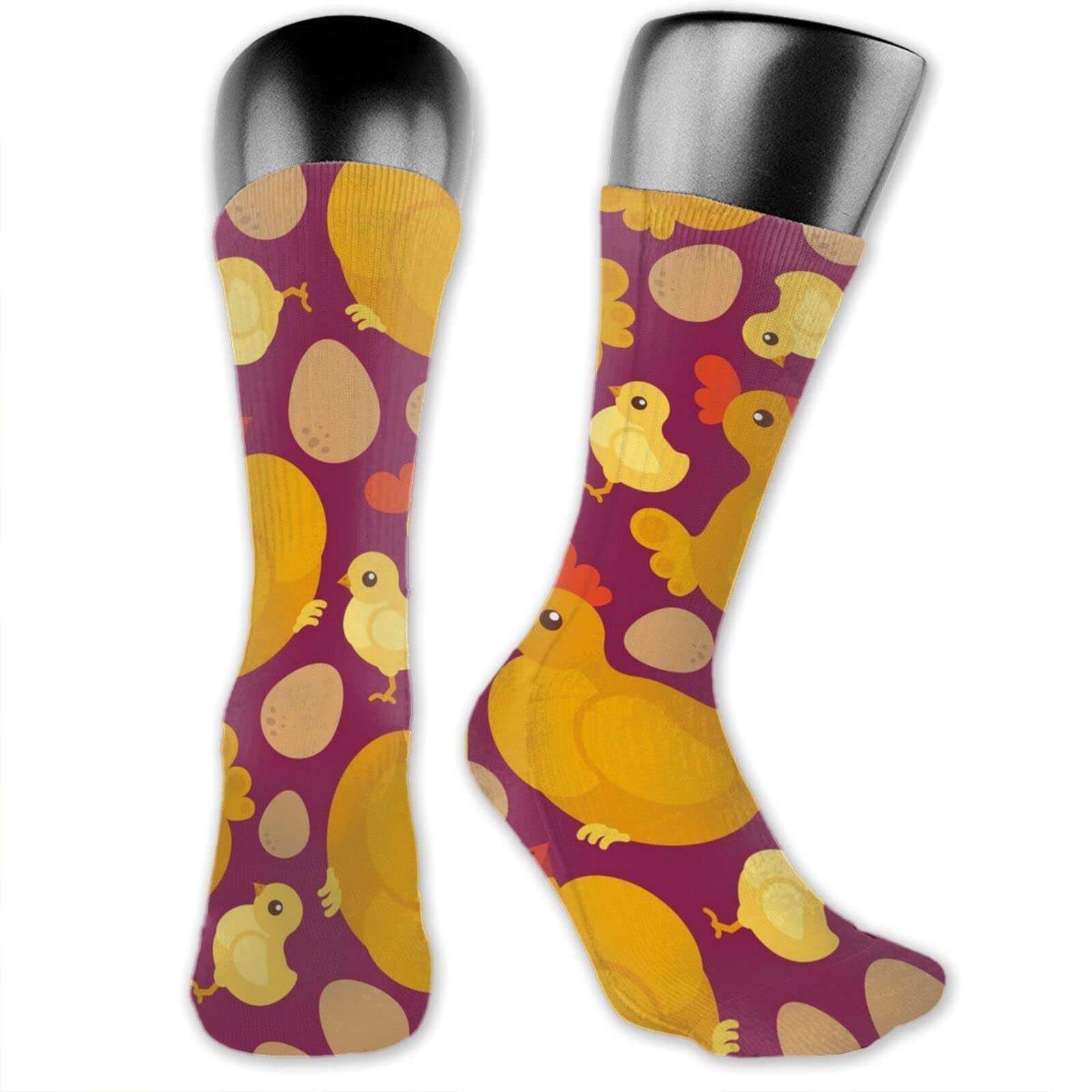 Breathable Dress Socks for Men & Women - Comfortable Unisex Crew Socks with Cute Novelty Art Designs - Perfect for Office, Casual Wear & Gift Giving