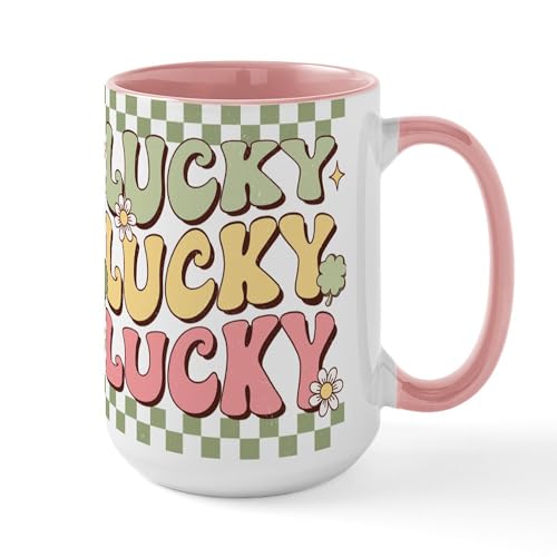 White/Pink Inside - St Patrick'S Day Lucky Mugs