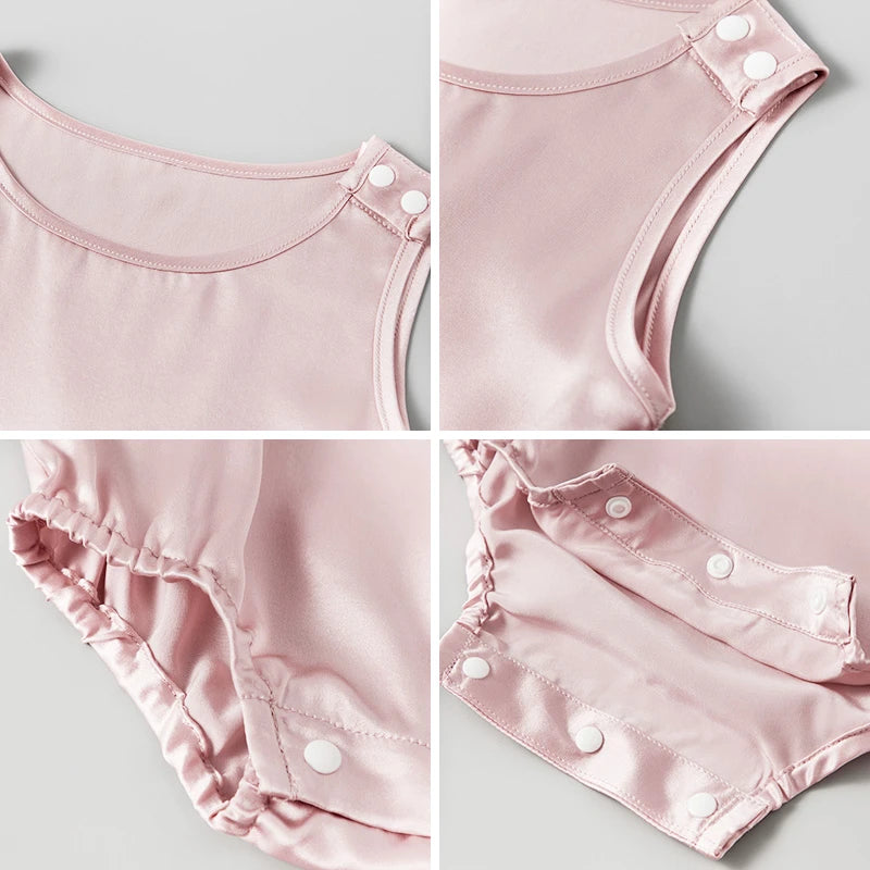 Soft Sleeveless Baby Silk Onesies - Breathable & Comfortable for Newborns & Infants - Perfect for Summer, Playtime & Photo Shoots