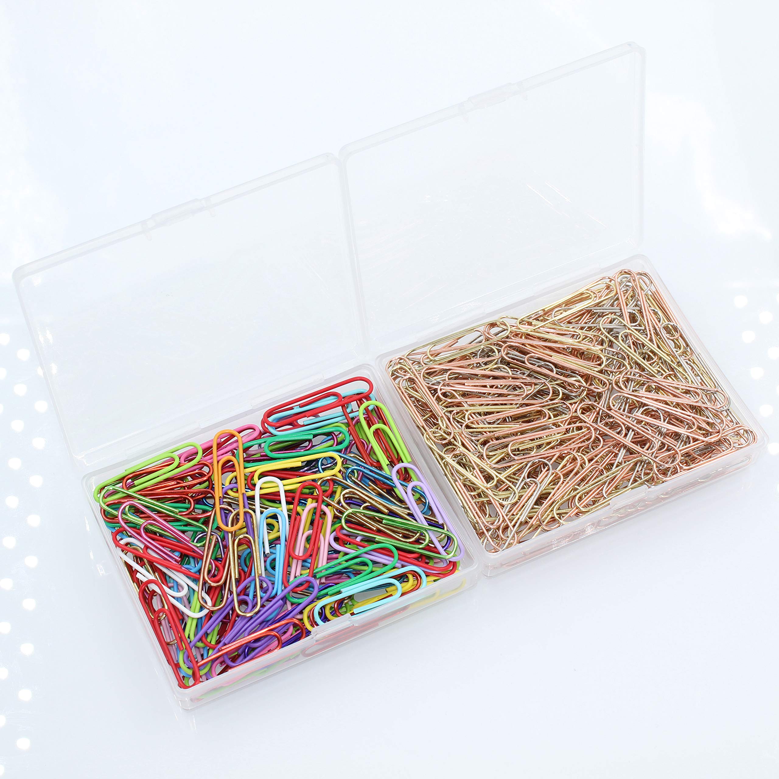 100pcs Colorful 33mm Paper Clips with Plastic Storage Box - Office Supplies for Organizing Documents, School Projects & Home Office Use