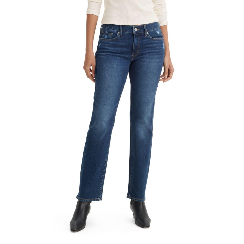 Levi's Women's Classic Straight Jeans - High Waist Comfort Denim Pants for Casual Wear & Everyday Style | Perfect for Work, Shopping & Weekend Outfits