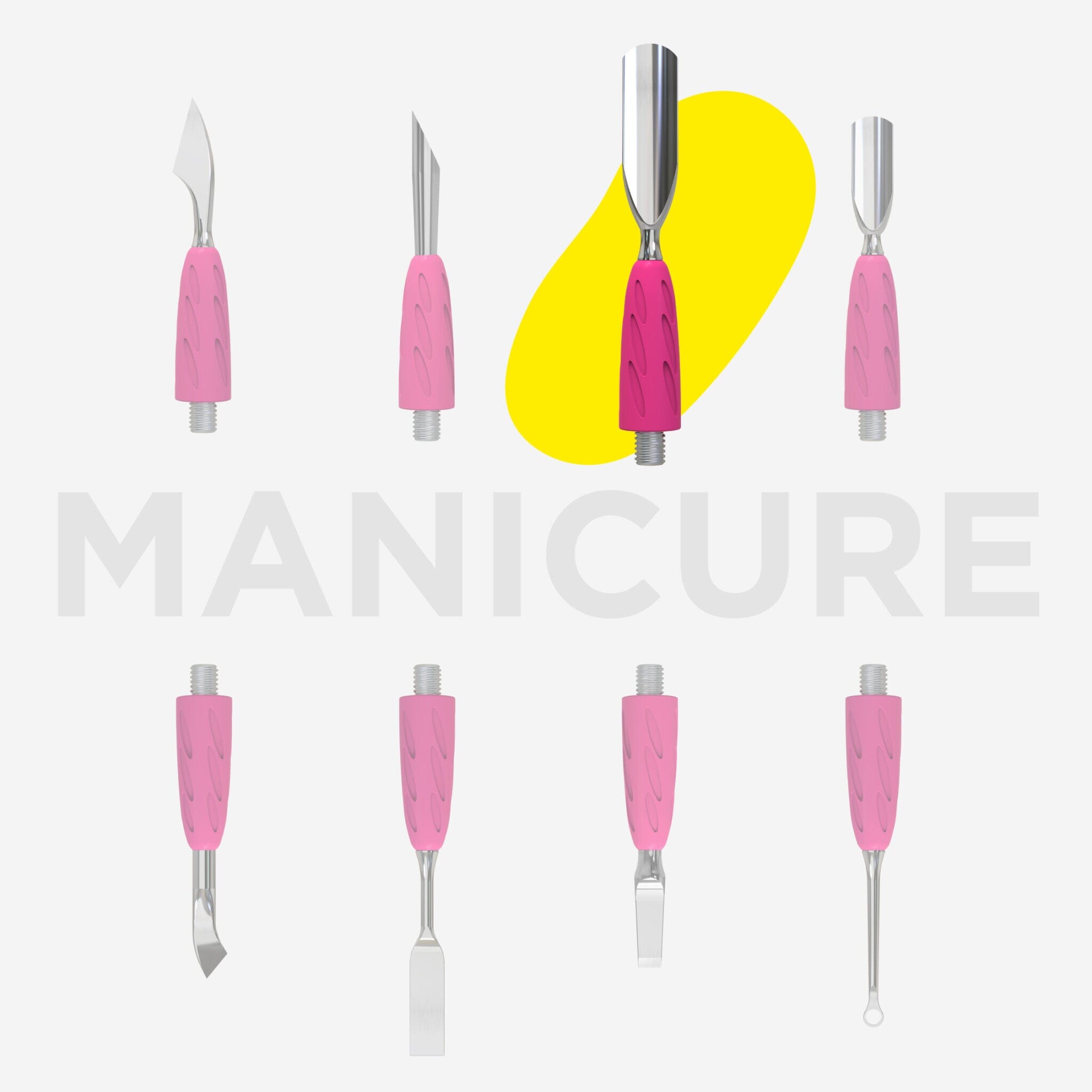 Staleks Professional Nail Pusher Combo UNIQ 17 - Wide Rounded Cuticle Pusher for Manicure & Pedicure | Perfect for Nail Salons, Home Grooming & DIY Nail Care