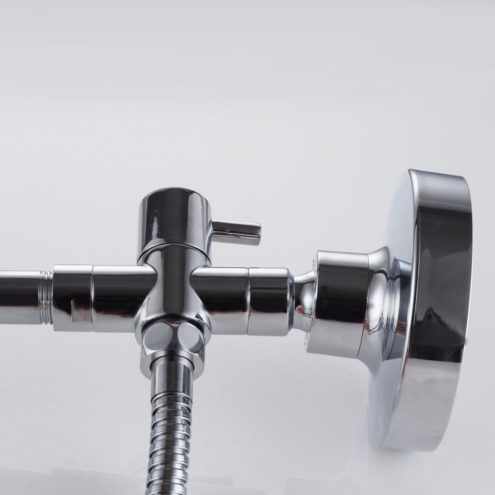 3-Way Shower Diverter Valve - Chrome Shower Head Adapter & Splitter for Shower Arm with Handheld Attachment - Perfect for Bathroom Renovation & Multi-Function Shower Systems