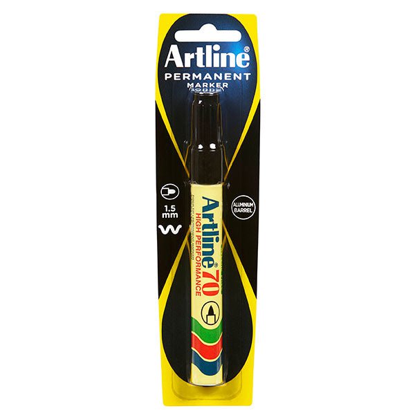 Artline 70 Permanent Marker Bullet Tip Black - Waterproof & Fade-Resistant Ink for Office, School & DIY Projects | Ideal for Labeling, Crafting & Industrial Use
