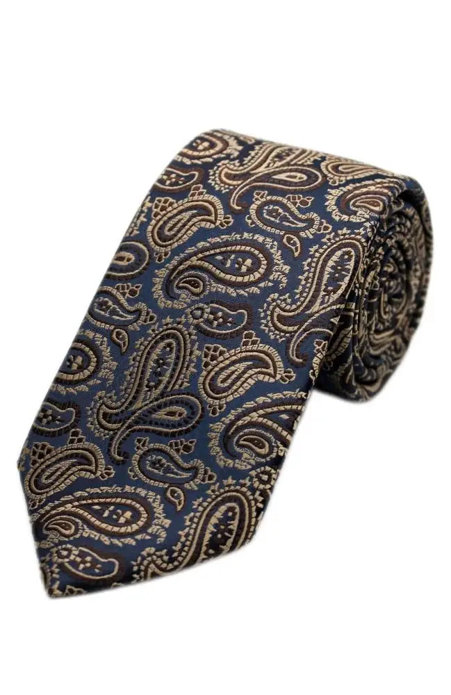 LA Smith Paisley Woven Polyester Wedding Tie for Groom, Best Man & Bridal Party - Perfect for Weddings, Prom & Formal Events