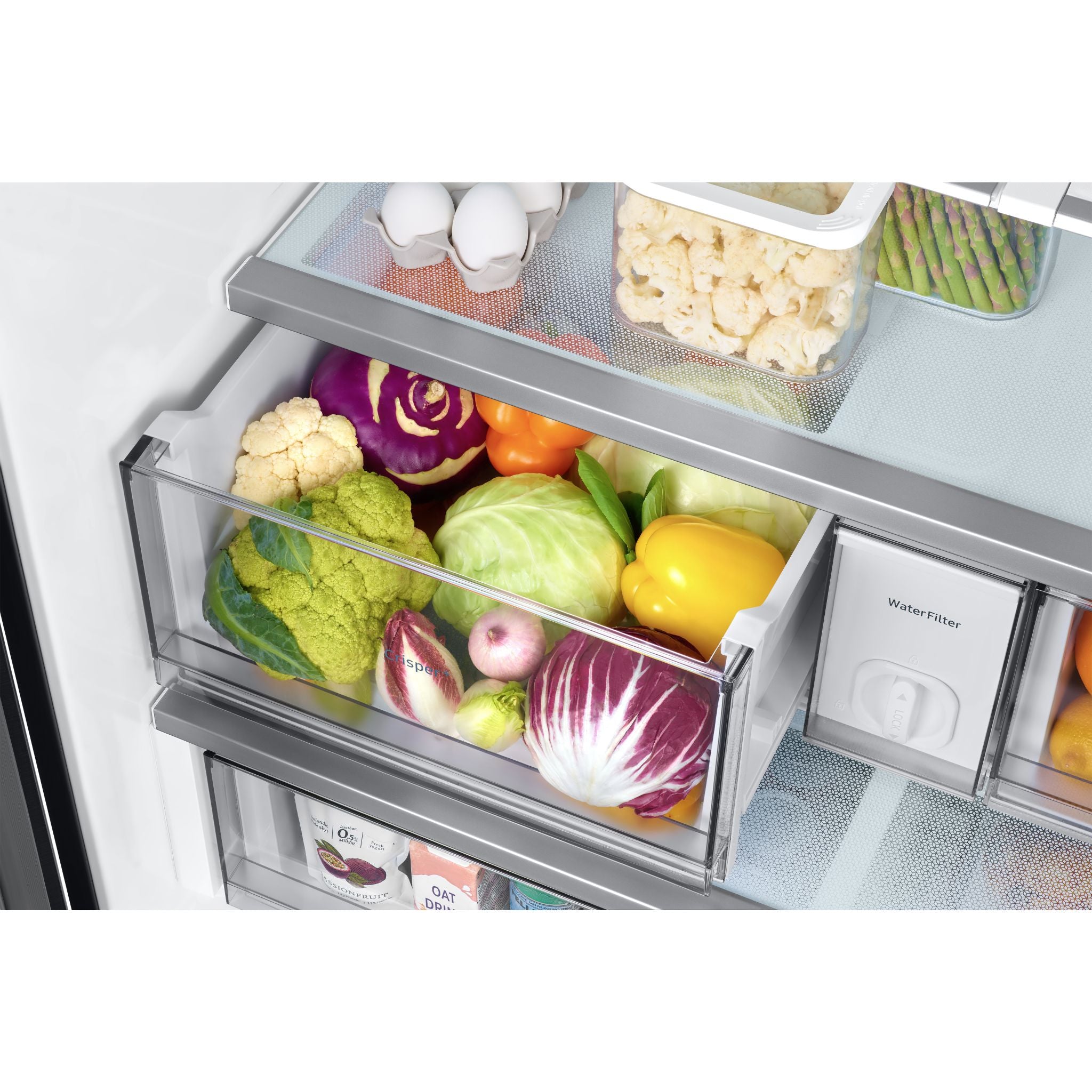 Samsung Bespoke 4-Door French Door Refrigerator (RF30BB6200QLAA) - 30 cu.ft Smart Stainless Steel Fridge with FlexZone & Beverage Center - Perfect for Modern Kitchens & Entertaining