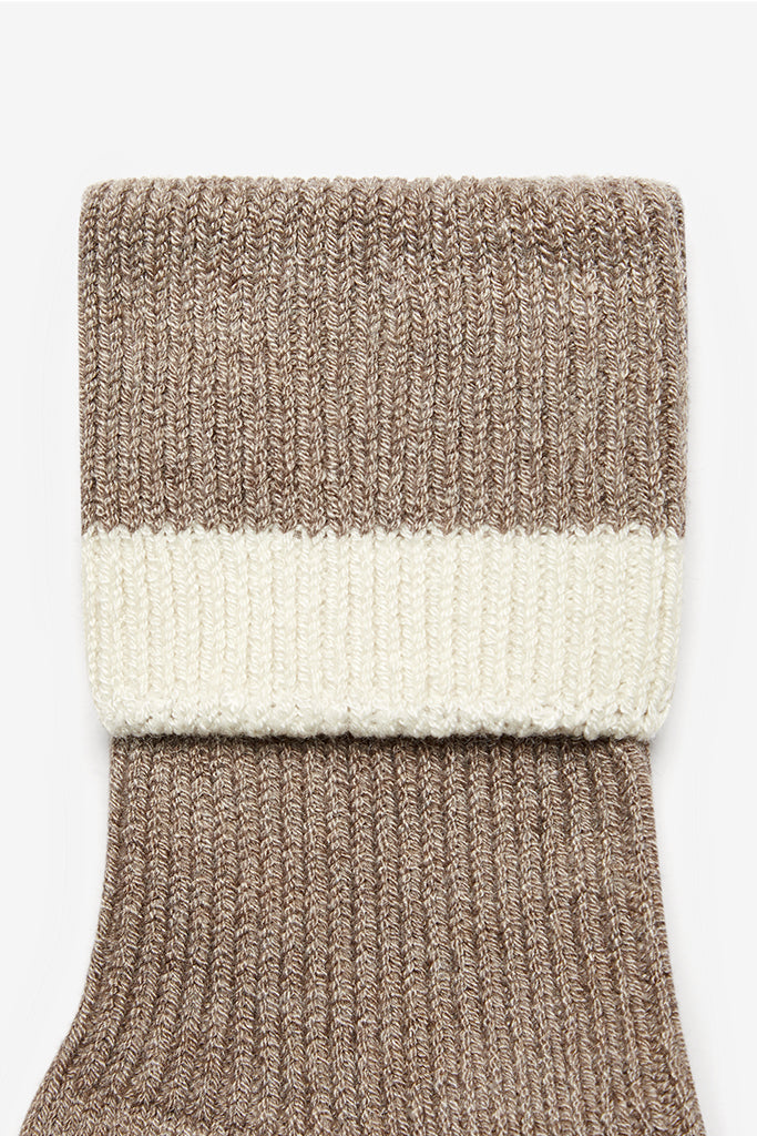 Varley Kerry Plush Roll Top Sock - Soft Cozy Sandmarl/Egret Color - Perfect for Winter, Hiking & Lounge Wear