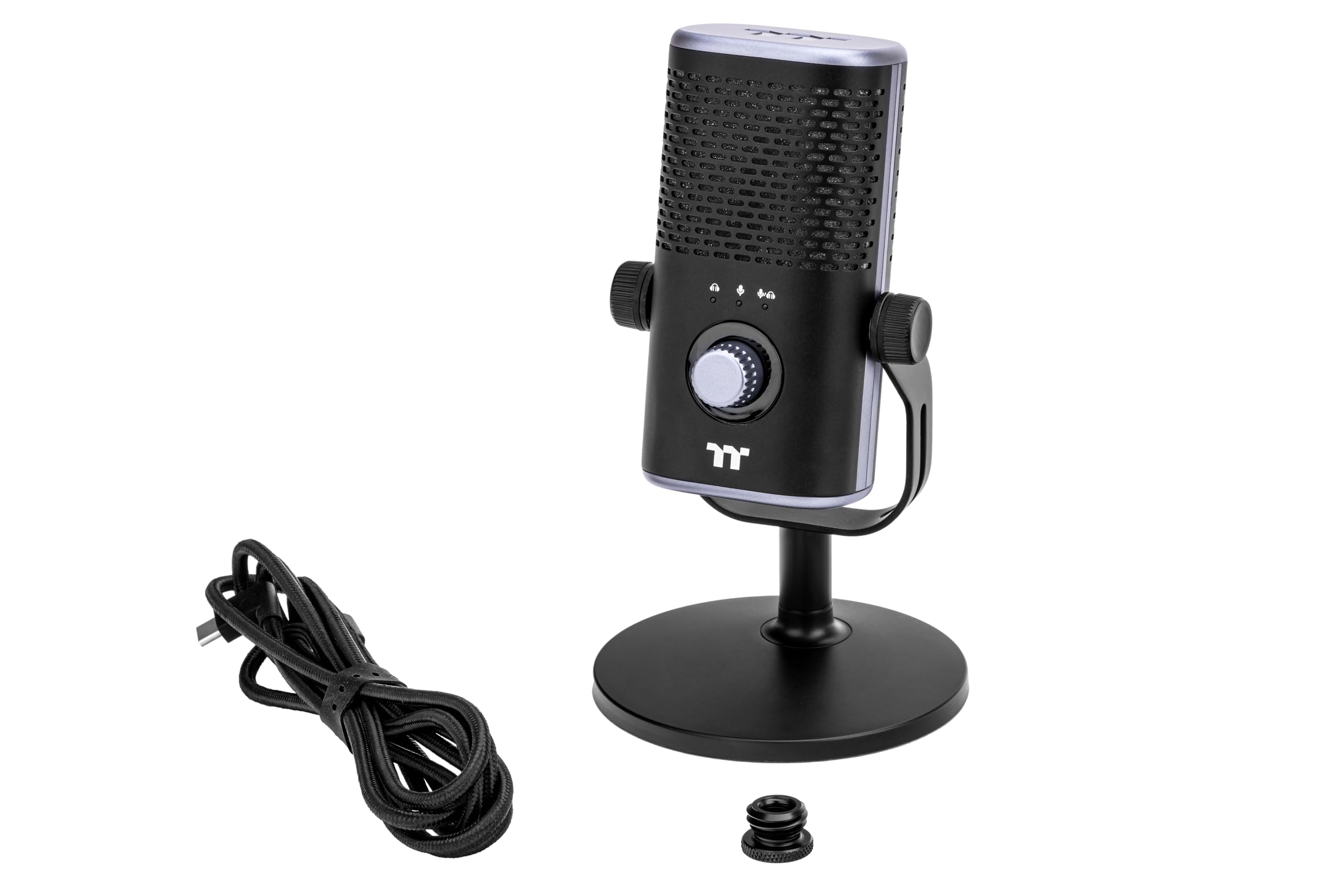 Thermaltake GS50 RGB USB Microphone (Black) - Professional Streaming, Gaming & Recording Studio Mic for PC, Mac, YouTube & Podcasts