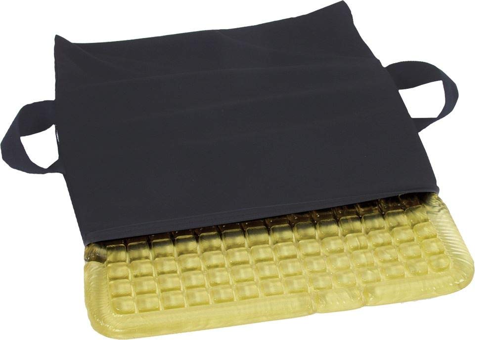 AliMed T-Gel Checkerboard Cushion - 16x16 Inch Pressure Relief Seat Cushion with Black Cover for Office Chairs, Wheelchairs & Car Seats - Ideal for Back Pain & Comfort Support