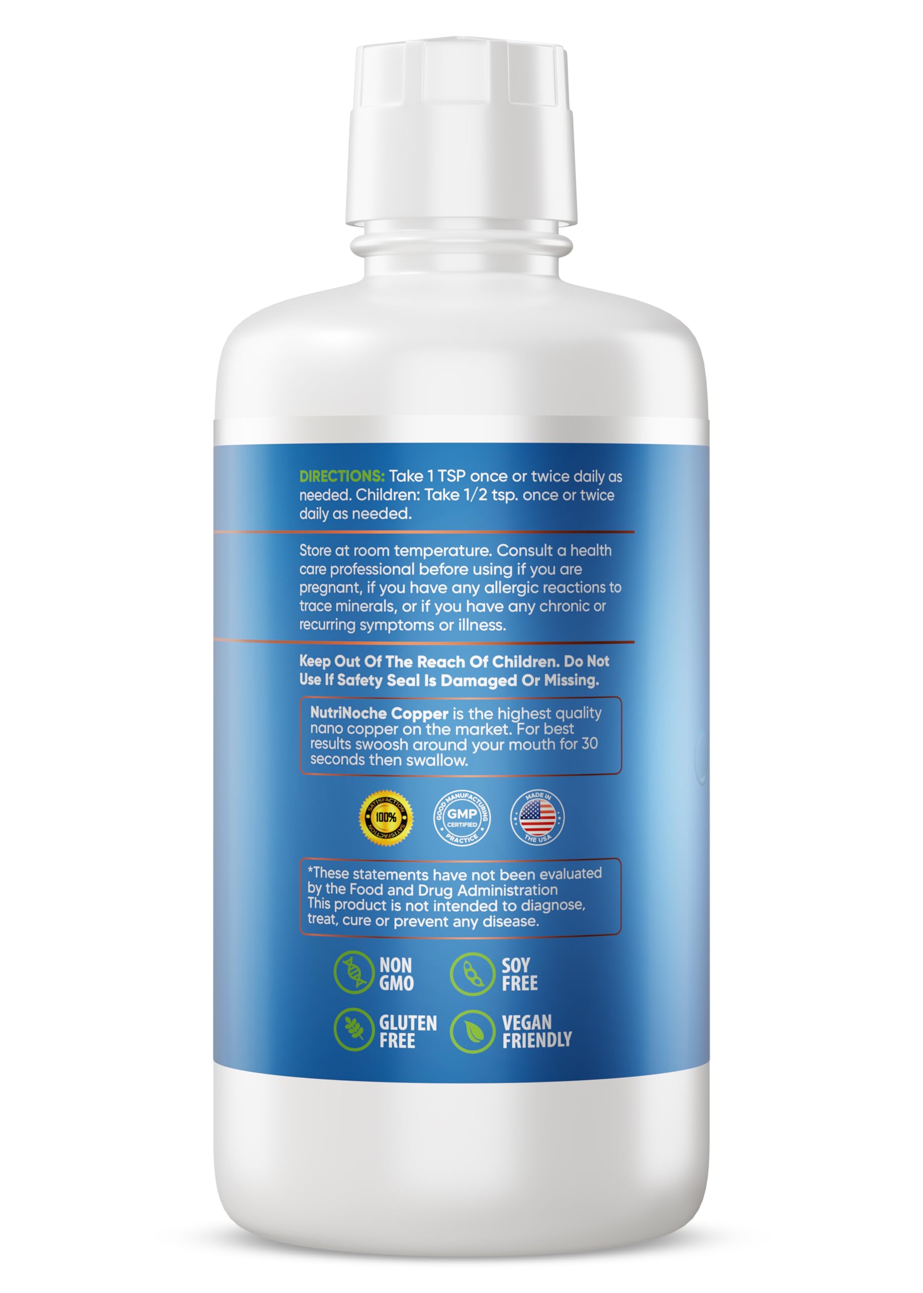 NutriNoche Colloidal Copper Supplement | 99.99% Ultra Pure Nano Copper Particles for Immune Support & Skin Health | Supports Energy, Anti-Aging & Joint Care