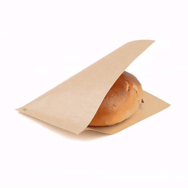 Kraft Paper Greaseproof Bags - Small Double Open Food Bags 6.25