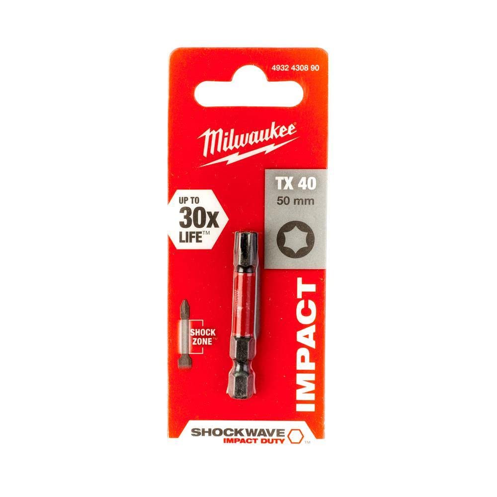 Milwaukee Shockwave Gen II Screwdriver Bit Set - 50mm (50-Piece) for Heavy-Duty Construction & DIY Projects