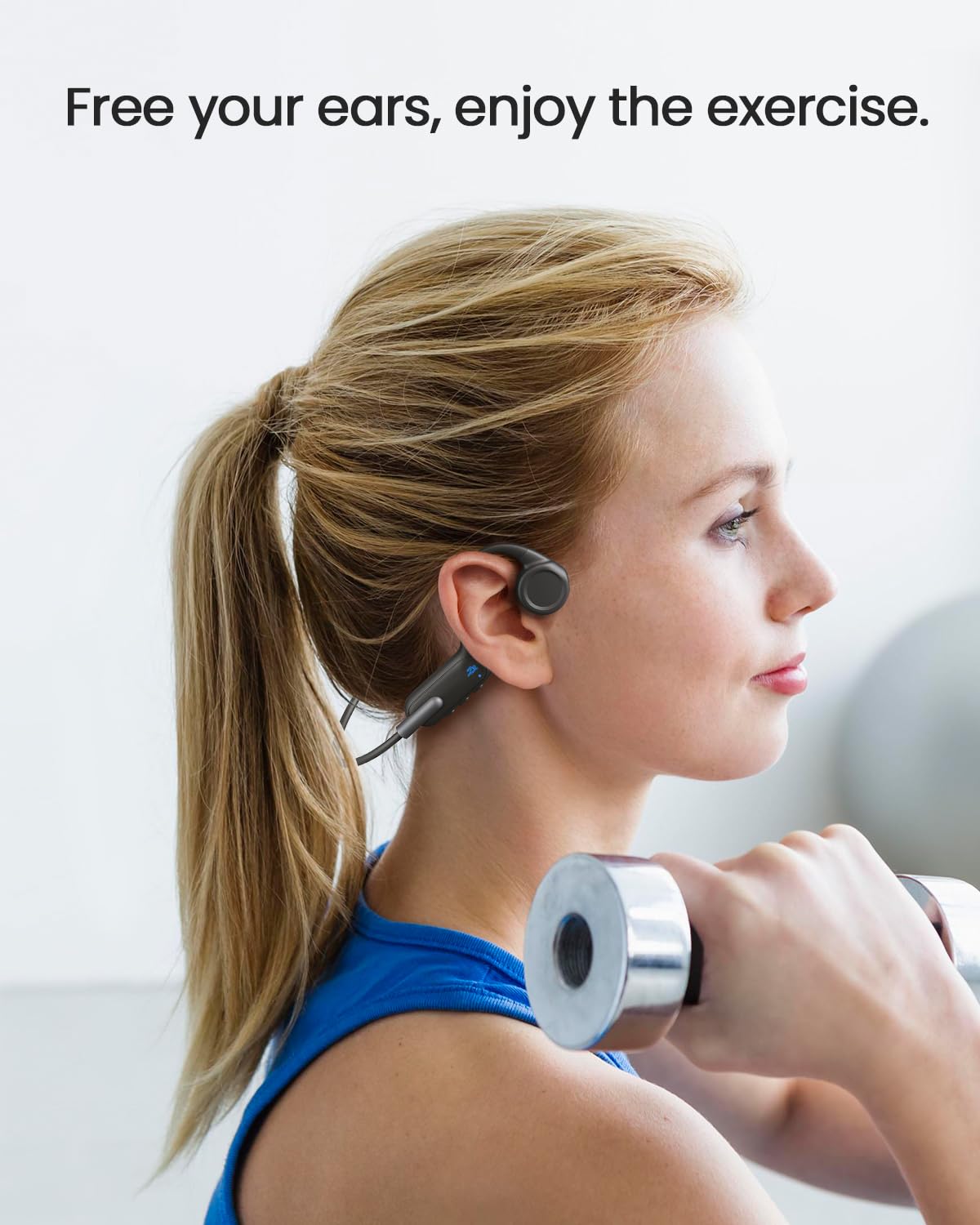 Bluetooth Bone Conduction Headphones - Wireless Open Ear Headphones with Mic, IPX8 Waterproof for Swimming & Workouts | Comfortable Sports Earbuds for Running, Cycling & Outdoor Activities