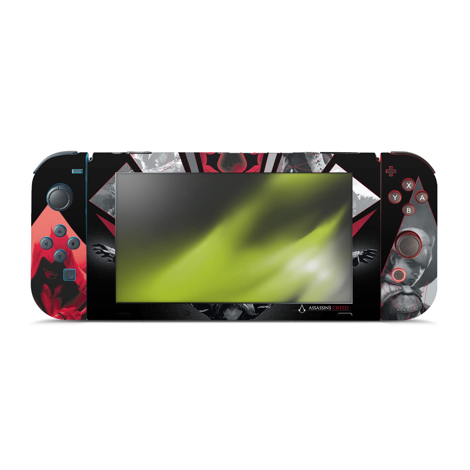 Officially Licensed Assassin's Creed Leap of Faith Vinyl Skin Decal Set for Nintendo Switch - Console, Dock & Joy-Con Controller Bundle | Gaming Accessories for Switch Fans & Collectors