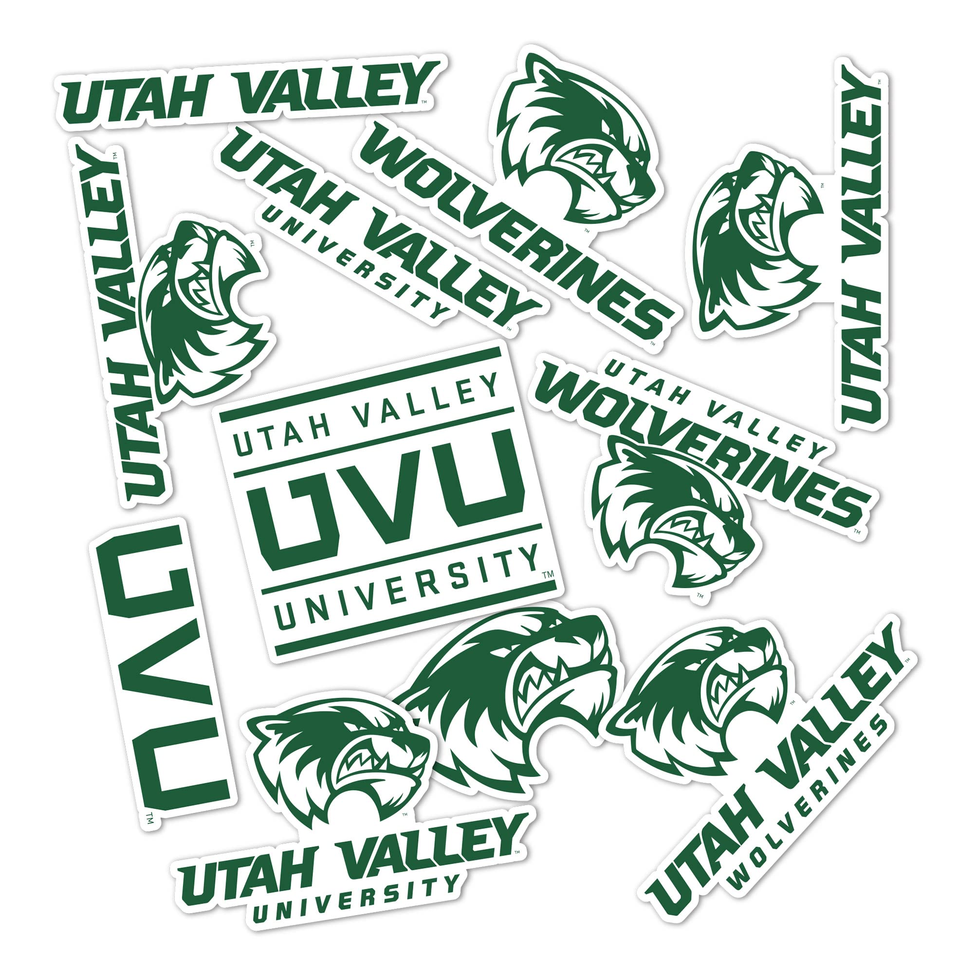 UVU Wolverines Desert Cactus Vinyl Decals - Waterproof Stickers for Laptop, Water Bottle, Car & Scrapbook - Utah Valley University Fan Gear - Perfect for School Spirit & DIY Crafts