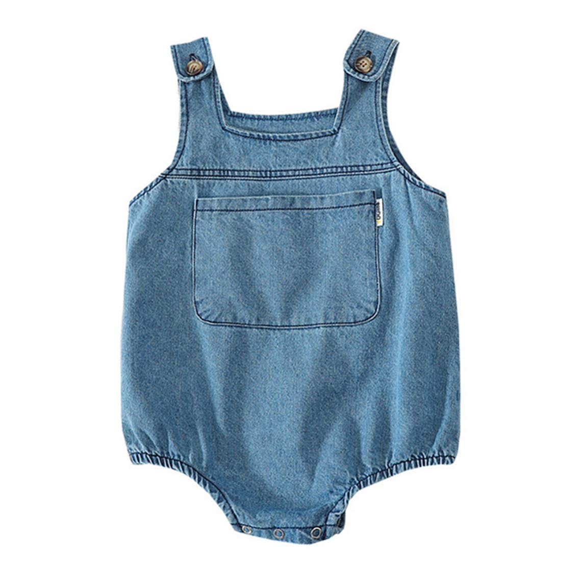 Baby Denim Shortalls for Toddlers - Boys & Girls Jean Triangle Short Overalls - Playtime & Casual Outfit Essential