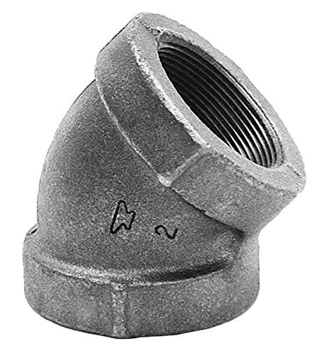 45 Degree Cast Iron Elbow Fitting - Class 125 for Plumbing, HVAC, and Industrial Piping Systems