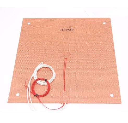 High Power 120V/220V 1000W 3D Printer Heated Bed - 400x400mm Silicone Heater Pad with Holes for CR-10 S4 | Perfect for Large-Scale 3D Printing Projects & Professional Makers