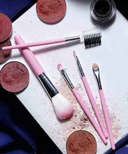 Boosty® Professional Makeup Brush Set (5 Pieces) - Premium Cosmetic Brushes for Foundation, Blush, Eyeshadow & More - Perfect for Makeup Artists & Beginners at Home or Salon Use
