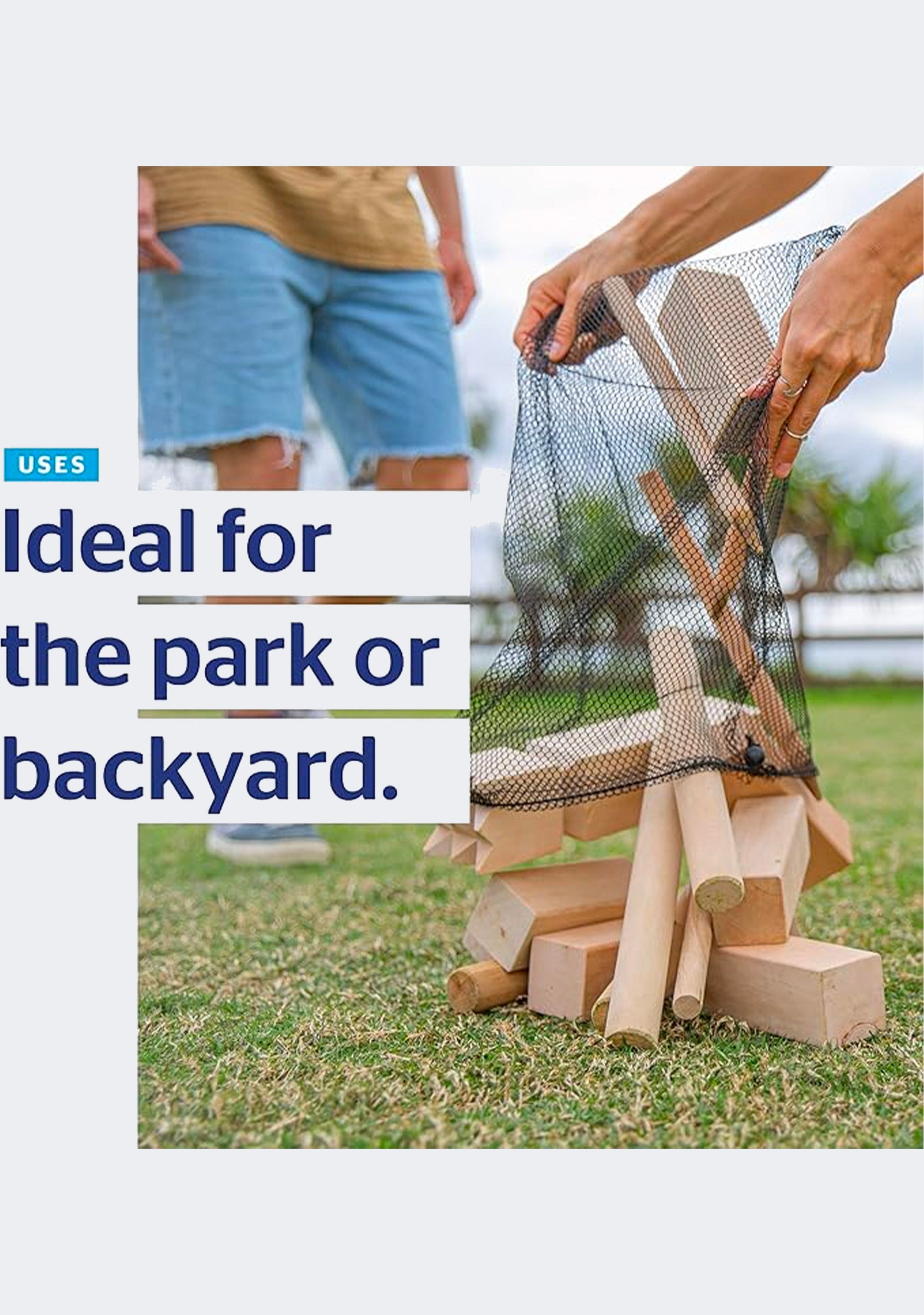 Premium Formula Sport Kubb Game Set - Outdoor Lawn Yard Tossing Game for Adults & Family - Viking Chess Backyard Party, Camping, Picnic, Beach Fun Activity