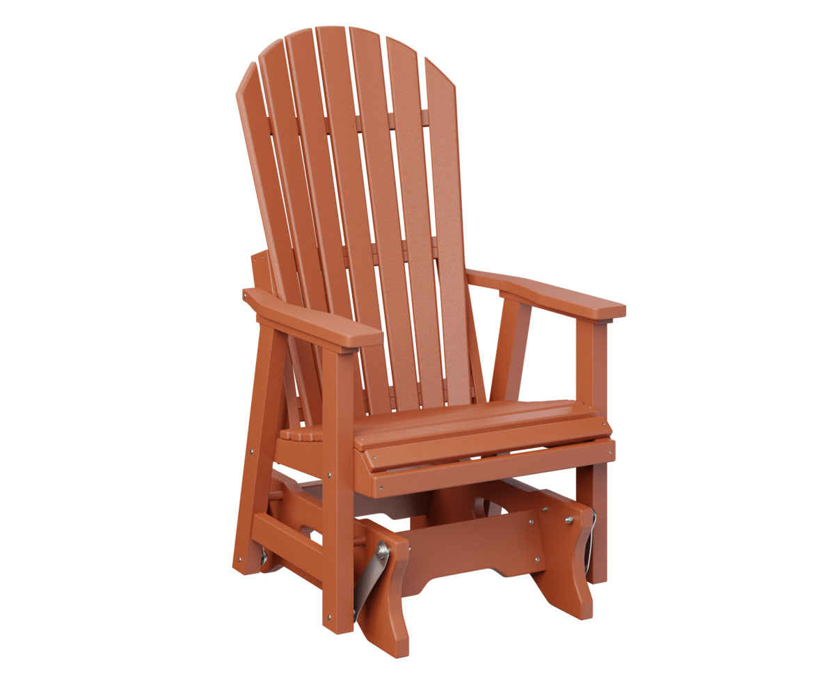 Berlin Gardens Comfo Back Single Glider - Outdoor Patio Rocking Chair with Ergonomic Support for Porch, Garden, or Deck Relaxation | Perfect for Reading, Lounging, and Enjoying Nature