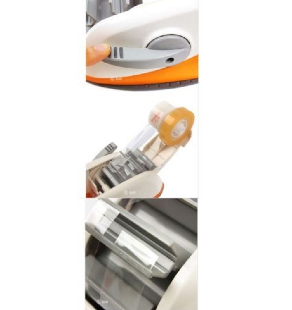 3M Desktop Dual-2 Acrylic Sticky Tape Dispenser with Self-Cutting Feature - Orange Tape Holder for Office, Crafting, and Packaging | Perfect for Wrapping Gifts, Securing Documents, and DIY Projects