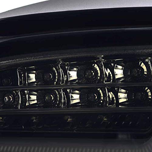 Spec-D Tuning Glossy Black Smoke LED Tail Lights for 2008-2010 BMW E60 5-Series Sedan - Left & Right Pair Assembly - Enhanced Night Visibility & Style Upgrade for Your Luxury Car