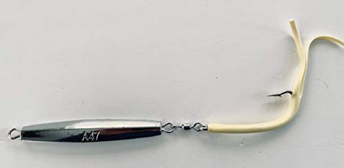 12-Pack Ava Diamond Jigs 4oz with Split Tube Tail Hooks - Saltwater Fishing Lures for Striped Bass, Bluefish & Fluke - Perfect for Surf Casting & Offshore Angling