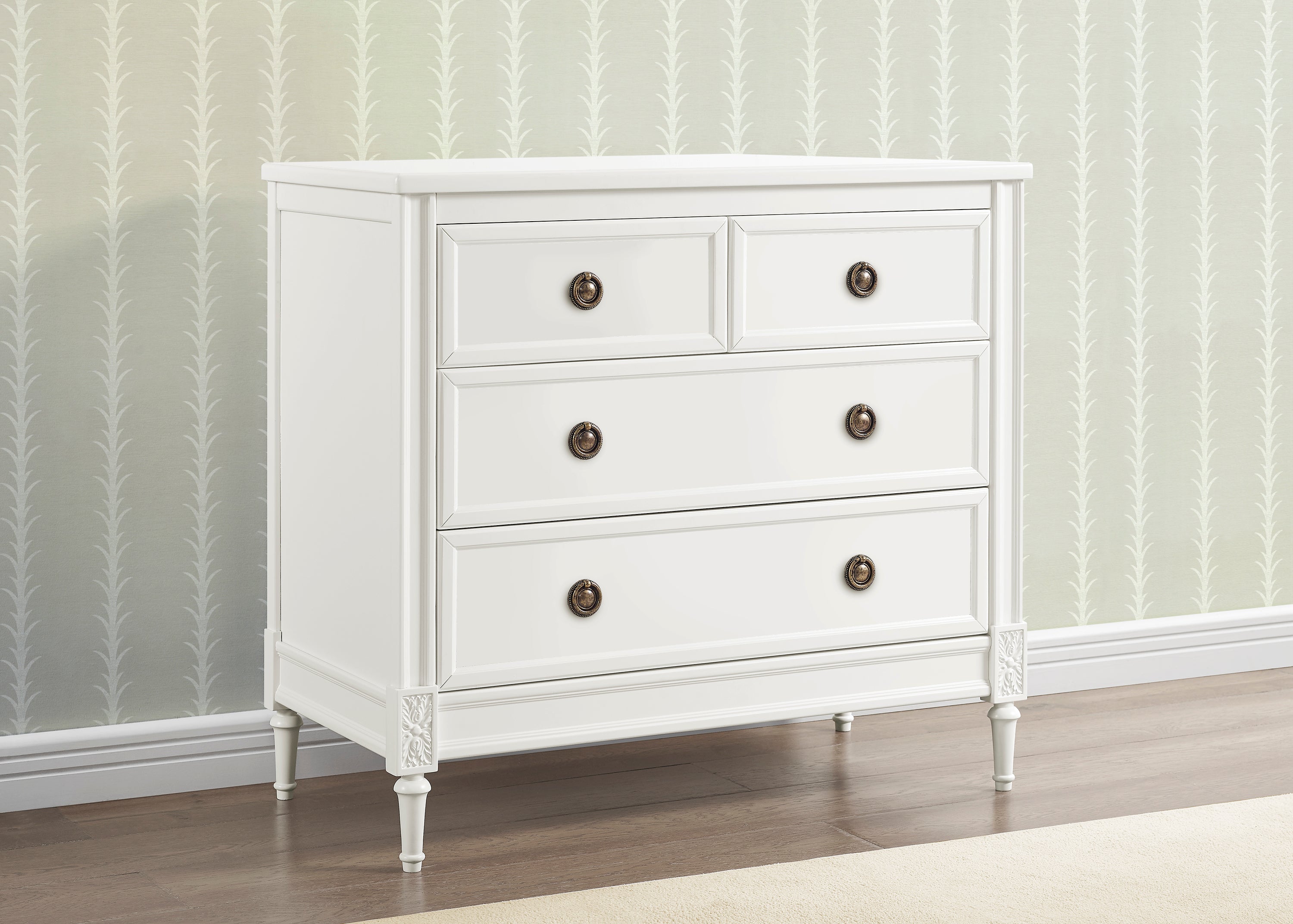 Heritage 4-Drawer Baby Dresser with Changing Table Top & Safety Interlocking Drawers - Perfect for Nursery Organization and Infant Care