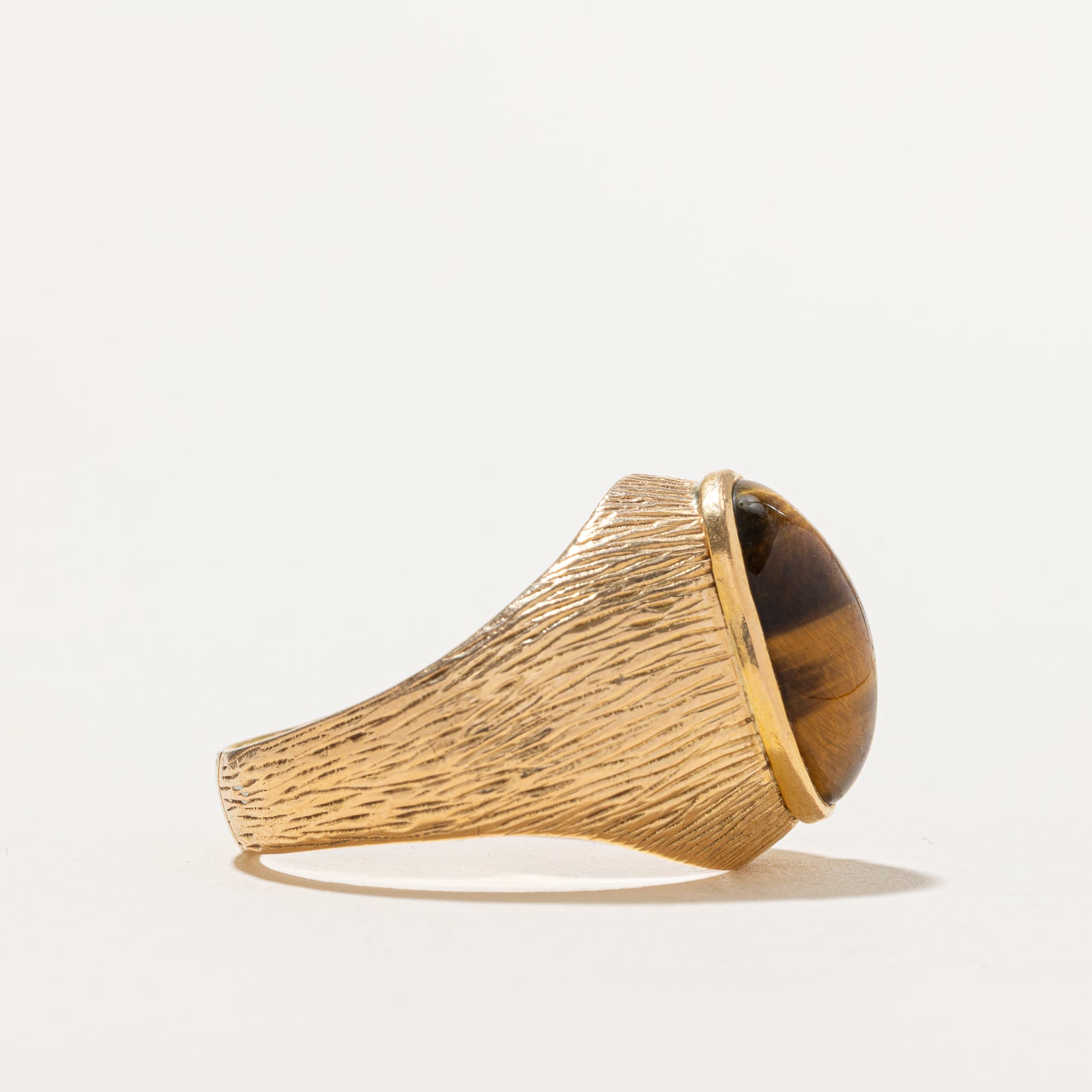 Tiger's Eye Cocktail Ring for Women - 9.00 Carat Natural Stone Statement Ring - Size 12.5 - Handmade Boho Jewelry for Evening Parties, Date Nights & Special Occasions