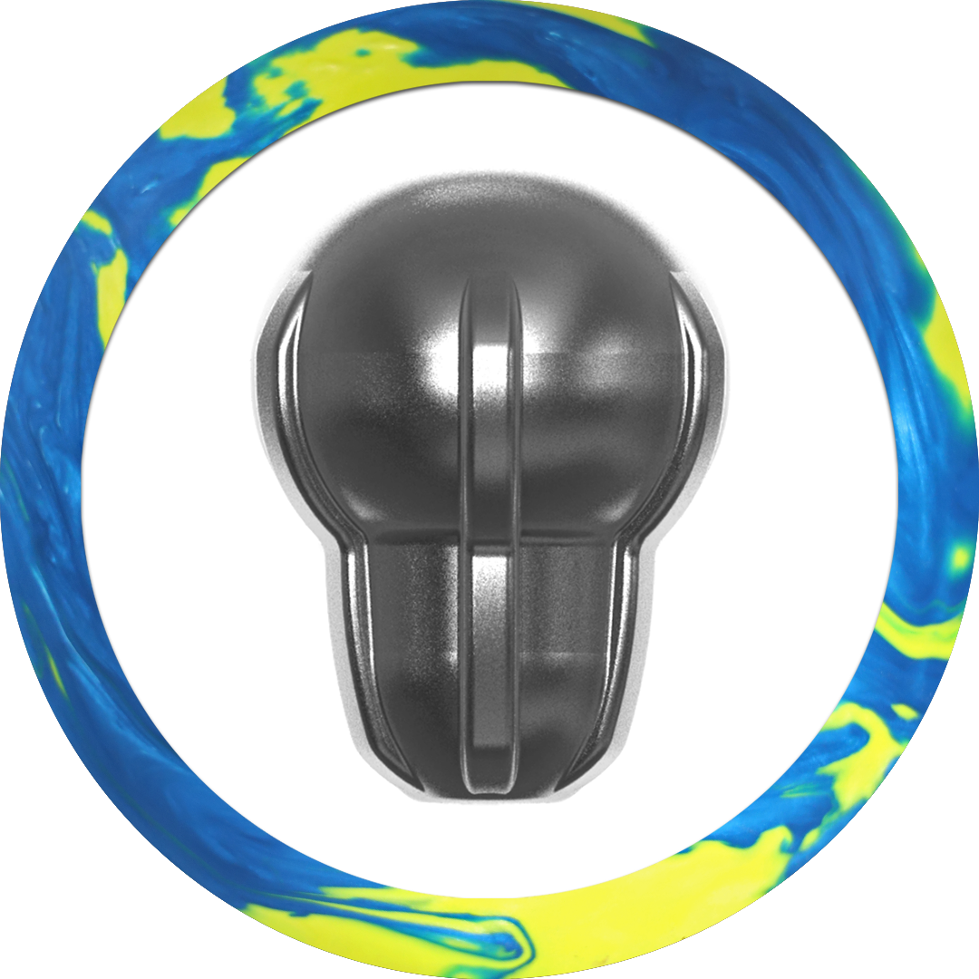 Motiv Max Thrill Pearl Blue/Yellow Bowling Ball | High Performance Reactive Coverstock | Perfect for League Play & Tournaments